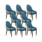 Faux Leather Dining Chairs Modern Parsons Arm Chair with Wood Legs