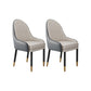 Faux Leather Dining Chairs Modern Parsons Arm Chair with Wood Legs