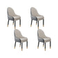 Faux Leather Dining Chairs Modern Parsons Arm Chair with Wood Legs