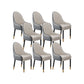 Faux Leather Dining Chairs Modern Parsons Arm Chair with Wood Legs