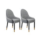 Faux Leather Dining Chairs Modern Parsons Arm Chair with Wood Legs