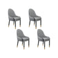 Faux Leather Dining Chairs Modern Parsons Arm Chair with Wood Legs