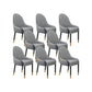 Faux Leather Dining Chairs Modern Parsons Arm Chair with Wood Legs