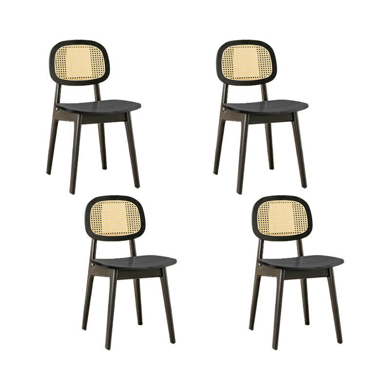 Sillas de comedor de madera sólida silla de comedor de espalda de estilo industrial