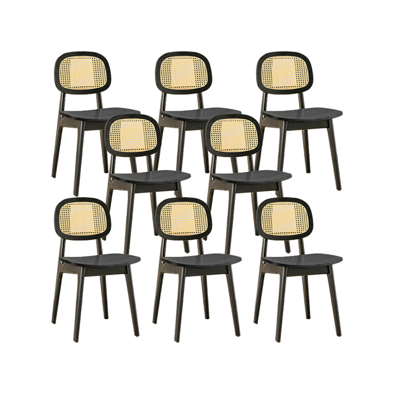 Sillas de comedor de madera sólida silla de comedor de espalda de estilo industrial