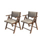 Contemporary Upholstered Arm Chair Indoor Solid Wood Dining Chair