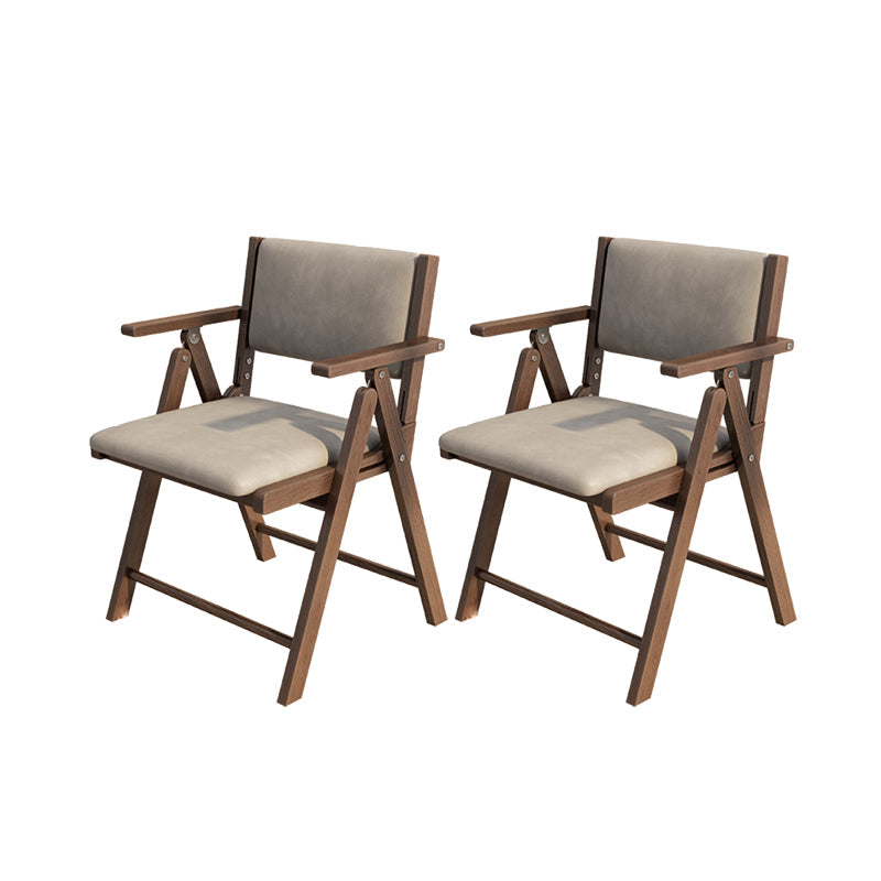 Contemporary Upholstered Arm Chair Indoor Solid Wood Dining Chair