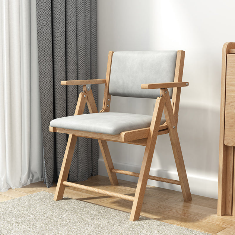 Contemporary Upholstered Arm Chair Indoor Solid Wood Dining Chair