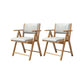 Contemporary Upholstered Arm Chair Indoor Solid Wood Dining Chair