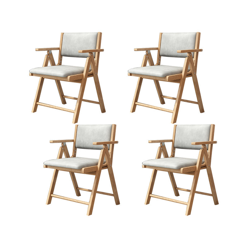 Contemporary Upholstered Arm Chair Indoor Solid Wood Dining Chair