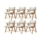 Contemporary Upholstered Arm Chair Indoor Solid Wood Dining Chair