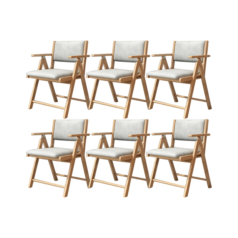 Contemporary Upholstered Arm Chair Indoor Solid Wood Dining Chair