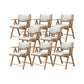 Contemporary Upholstered Arm Chair Indoor Solid Wood Dining Chair