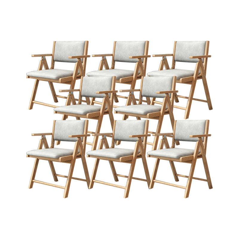 Contemporary Upholstered Arm Chair Indoor Solid Wood Dining Chair
