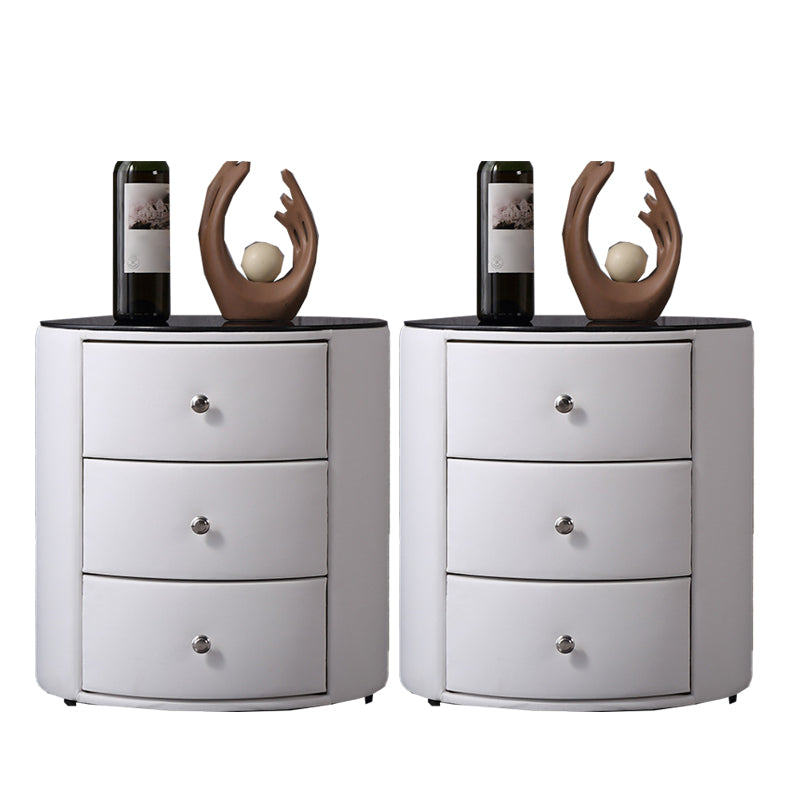 Modern de acento de piedra Mesa de acento de cabecera de almacenamiento de cajones de almacenamiento para dormitorio para dormitorio