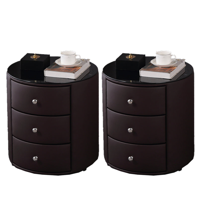 Modern de acento de piedra Mesa de acento de cabecera de almacenamiento de cajones de almacenamiento para dormitorio para dormitorio