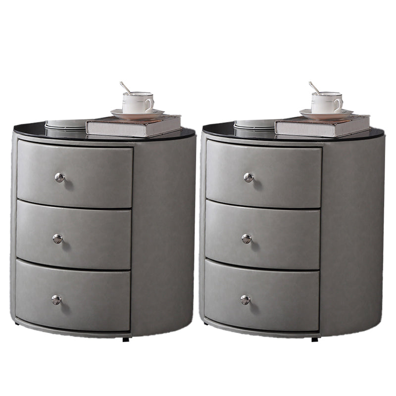 Modern de acento de piedra Mesa de acento de cabecera de almacenamiento de cajones de almacenamiento para dormitorio para dormitorio