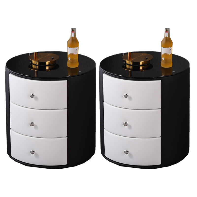 Modern de acento de piedra Mesa de acento de cabecera de almacenamiento de cajones de almacenamiento para dormitorio para dormitorio