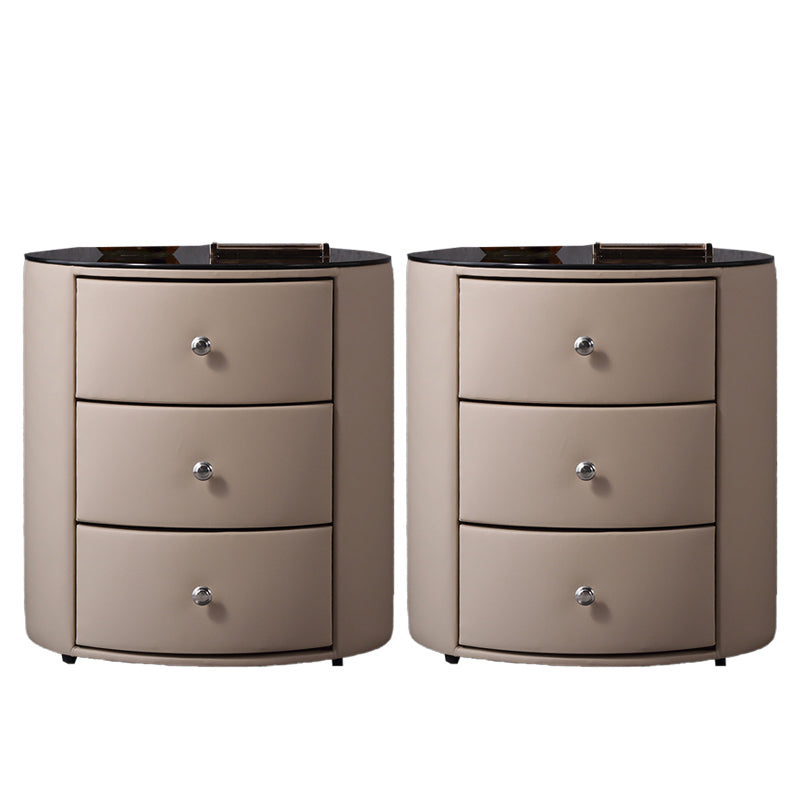 Modern de acento de piedra Mesa de acento de cabecera de almacenamiento de cajones de almacenamiento para dormitorio para dormitorio