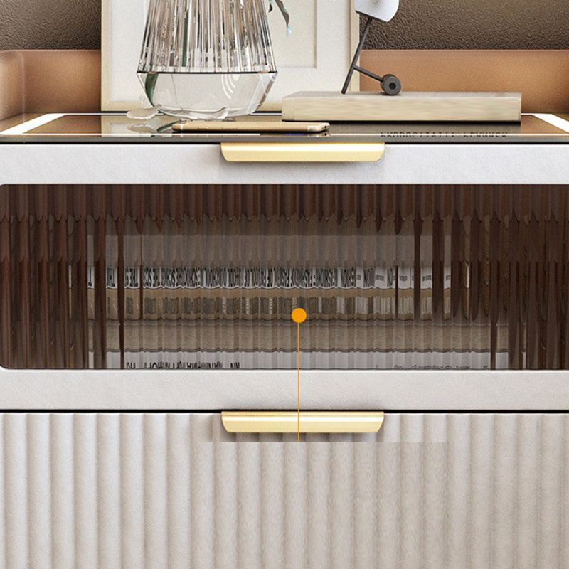 Modern Accent Table Nightstand Stone Drawer Storage Bedside Cabinet with Legs Clearhalo 'Bedroom Furniture' 'furn' 'furn_night_stand' 'Furniture' 'night_stand' 'Nightstands' 7244445