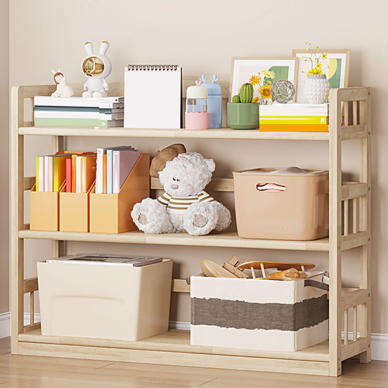 Torace naturale del petto contemporaneo accento cassa con ripiani