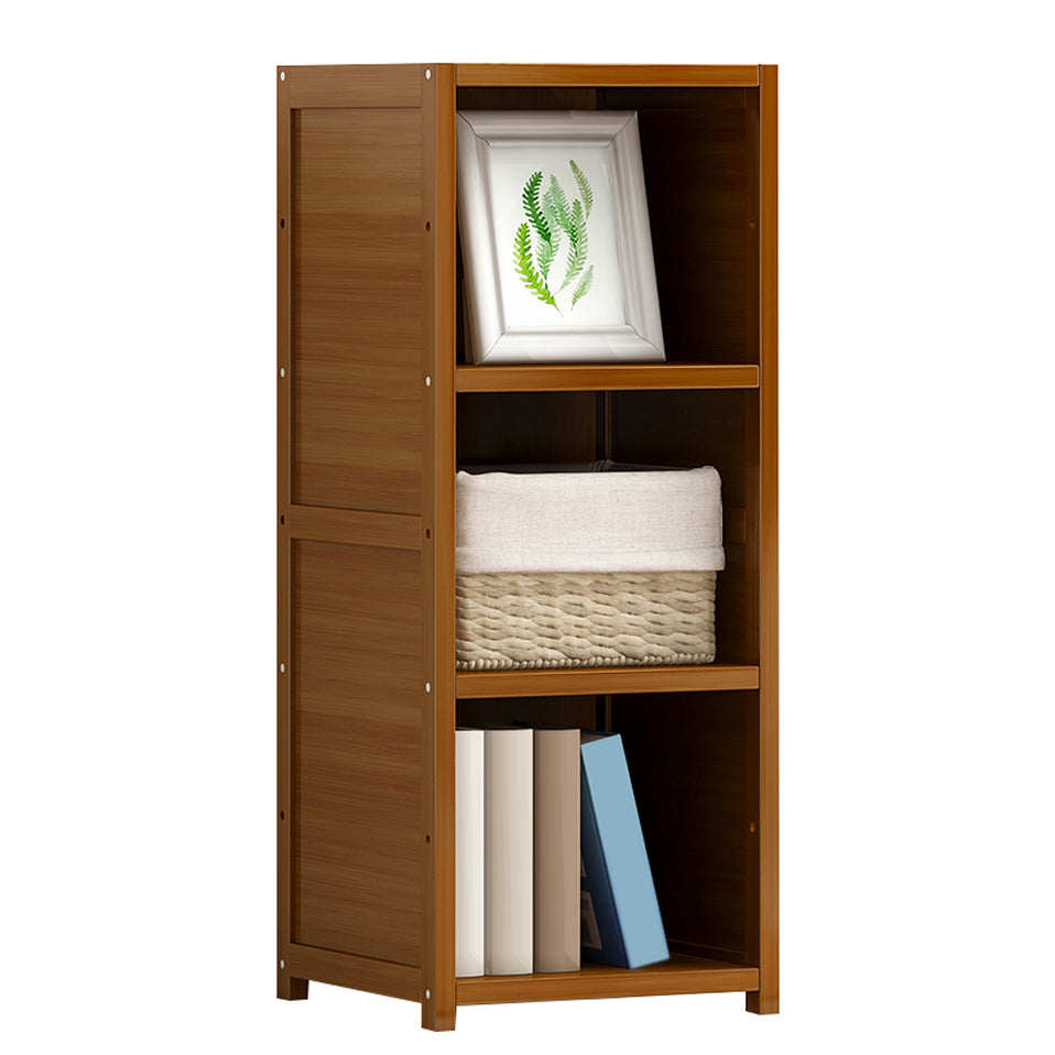 11.8"W Rectangle Accent Chest, Brown Mid-Century Modern Cabinet with Shelves 11.8"L x 15.4"W x 33.5"H Clearhalo 'Cabinets & Chests' 'cabinets_chests' 'furn' 'furn_cabinets_chests' 'Furniture' 'Living Room Furniture' 7244534