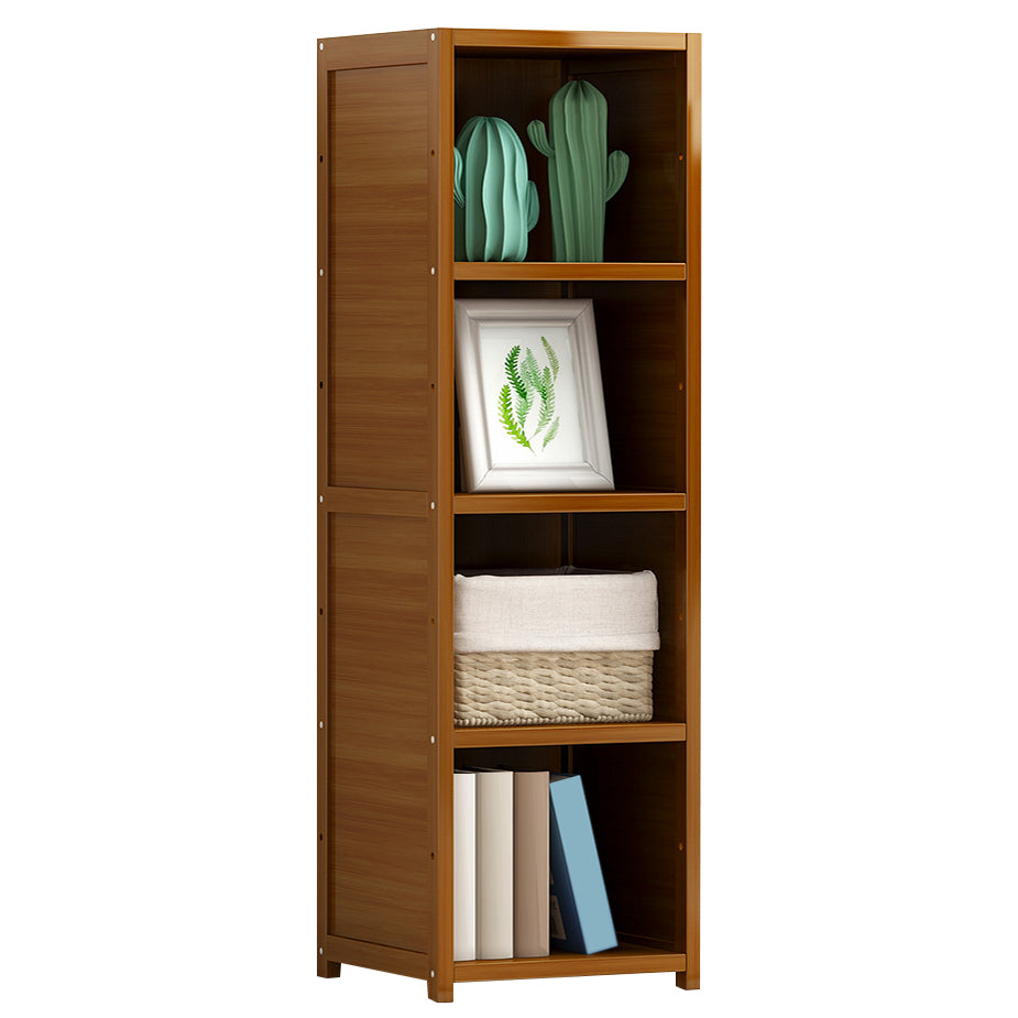 11.8"W Rectangle Accent Chest, Brown Mid-Century Modern Cabinet with Shelves 11.8"L x 15.4"W x 44.1"H Clearhalo 'Cabinets & Chests' 'cabinets_chests' 'furn' 'furn_cabinets_chests' 'Furniture' 'Living Room Furniture' 7244539