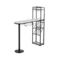 Modern Pub Table with Storage Base Specialty Stone Top Bar Table Black Without Chairs Clearhalo 'Bar Furniture' 'Bar Tables' 'bar_tables' 'furn' 'furn_bar_tables' 'Furniture' 'Kitchen & Dining Furniture' 7244570