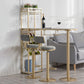 Modern Pub Table with Storage Base Specialty Stone Top Bar Table Clearhalo 'Bar Furniture' 'Bar Tables' 'bar_tables' 'furn' 'furn_bar_tables' 'Furniture' 'Kitchen & Dining Furniture' 7244572