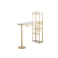 Modern Pub Table with Storage Base Specialty Stone Top Bar Table Clearhalo 'Bar Furniture' 'Bar Tables' 'bar_tables' 'furn' 'furn_bar_tables' 'Furniture' 'Kitchen & Dining Furniture' 7244575