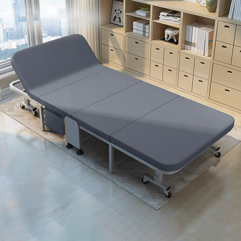 Scandinavian Recliner Gray Metal Solid Color Standard Position Lock With Legs 75"L x 35"W x 12"H Tech Cloth Clearhalo 'Chairs & Seating' 'furn' 'furn_recliners' 'Furniture' 'Living Room Furniture' 'Recliners' 7250190