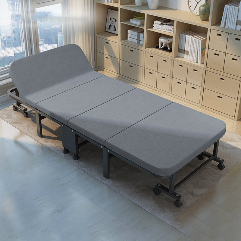 Scandinavian Recliner Gray Metal Solid Color Standard Position Lock With Legs 75"L x 35"W x 12"H Cotton and Linen Clearhalo 'Chairs & Seating' 'furn' 'furn_recliners' 'Furniture' 'Living Room Furniture' 'Recliners' 7250198