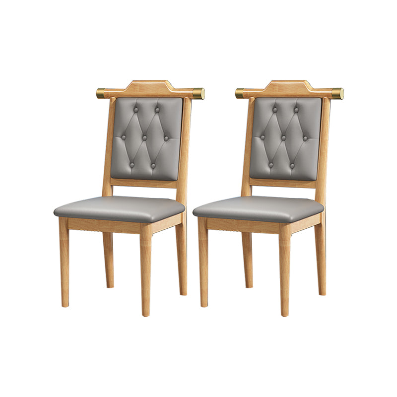 Moderne getufte eetkamerstoel Open achterste armloze stoel voor keukengebruik