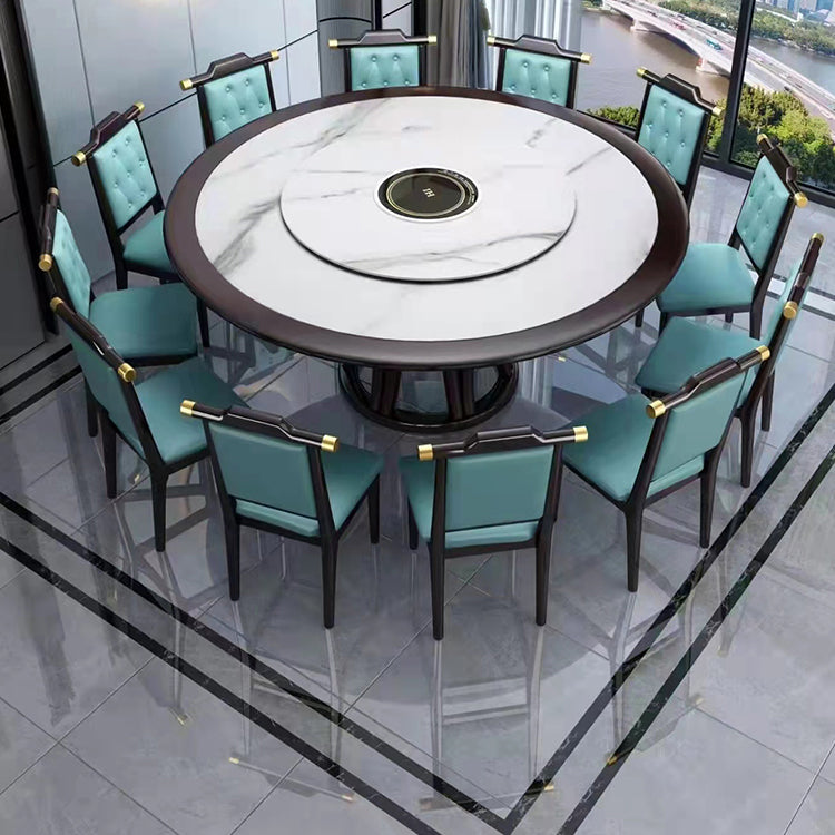 Moderne getufte eetkamerstoel Open achterste armloze stoel voor keukengebruik