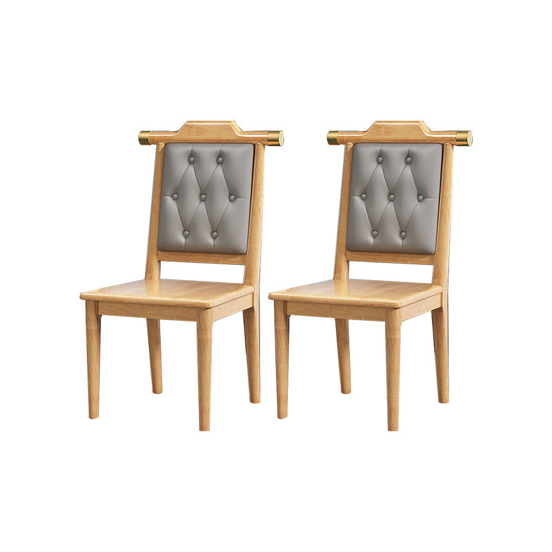 Moderne getufte eetkamerstoel Open achterste armloze stoel voor keukengebruik