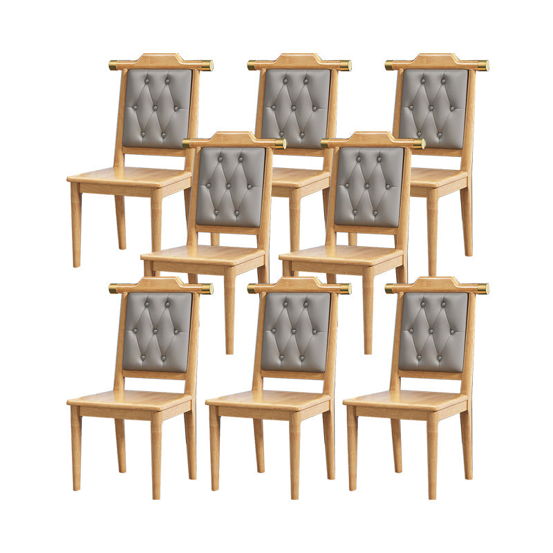 Moderne getufte eetkamerstoel Open achterste armloze stoel voor keukengebruik