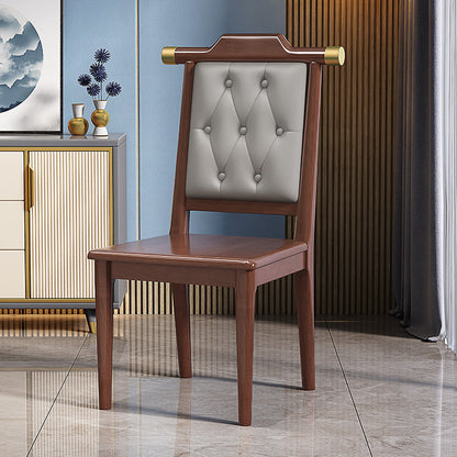 Moderne getufte eetkamerstoel Open achterste armloze stoel voor keukengebruik