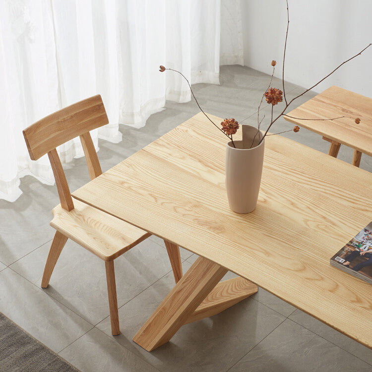 Moderne stijl dinette set 1/2/4/5 pcs rechthoek vaste houten dinette tafel met stoel