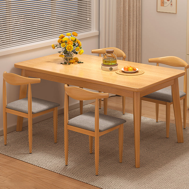 Modern 1/3/5 Pieces Dining Room Table Rectangle Wood Furniture for Home 5 Pieces: Wood Table, 4 Chairs Clearhalo 'Dining Room Sets' 'Dining Tables & Seating' 'dining_room_set' 'furn' 'furn_dining_room_set' 'Furniture' 'Kitchen & Dining Furniture' 7251040