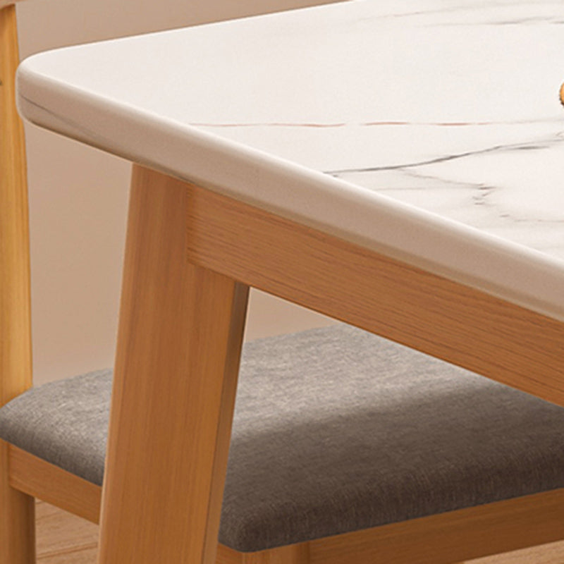 Modern 1/3/5 Pieces Dining Room Table Rectangle Wood Furniture for Home Clearhalo 'Dining Room Sets' 'Dining Tables & Seating' 'dining_room_set' 'furn' 'furn_dining_room_set' 'Furniture' 'Kitchen & Dining Furniture' 7251049