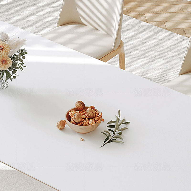 モダンなダイニングテーブルセットウッドベースのキッチン家具セット付き1/4/7ピース