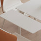 Contemporary 1/2/5/6/7 Pieces Dining Room Set Rectangle Stone Furniture in White