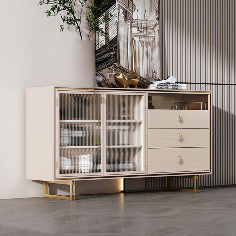 Porte di vetro contemporanea Sideboard a buffet bianco scheda laterale
