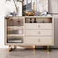 Porte di vetro contemporanea Sideboard a buffet bianco scheda laterale