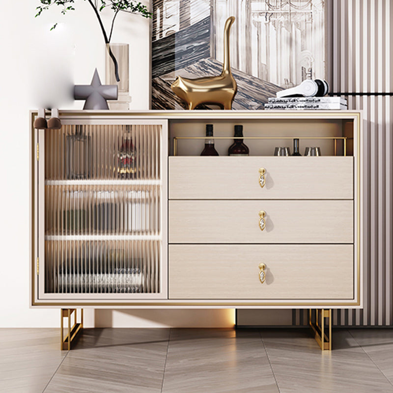 Porte di vetro contemporanea Sideboard a buffet bianco scheda laterale