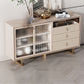 Porte di vetro contemporanea Sideboard a buffet bianco scheda laterale