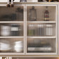 Porte di vetro contemporanea Sideboard a buffet bianco scheda laterale