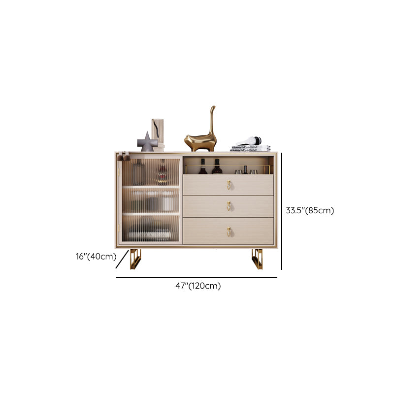 Porte di vetro contemporanea Sideboard a buffet bianco scheda laterale