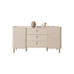 White Modern Style Buffet Table Engineered Wood Dining Buffet with 3 Drawers
