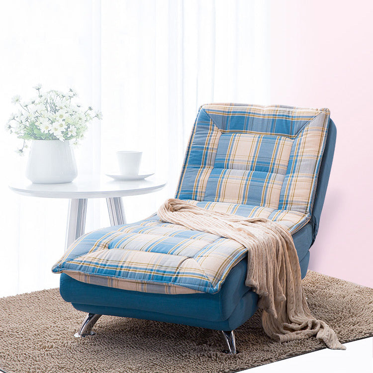 Modern Cotton Blend Lounge Chair Armless Adjustable Sleeper Chair Bed Clearhalo 'Chairs & Seating' 'Chaise Lounge' 'chaise_lounge' 'furn' 'furn_chaise_lounge' 'Furniture' 'Living Room Furniture' 7251335